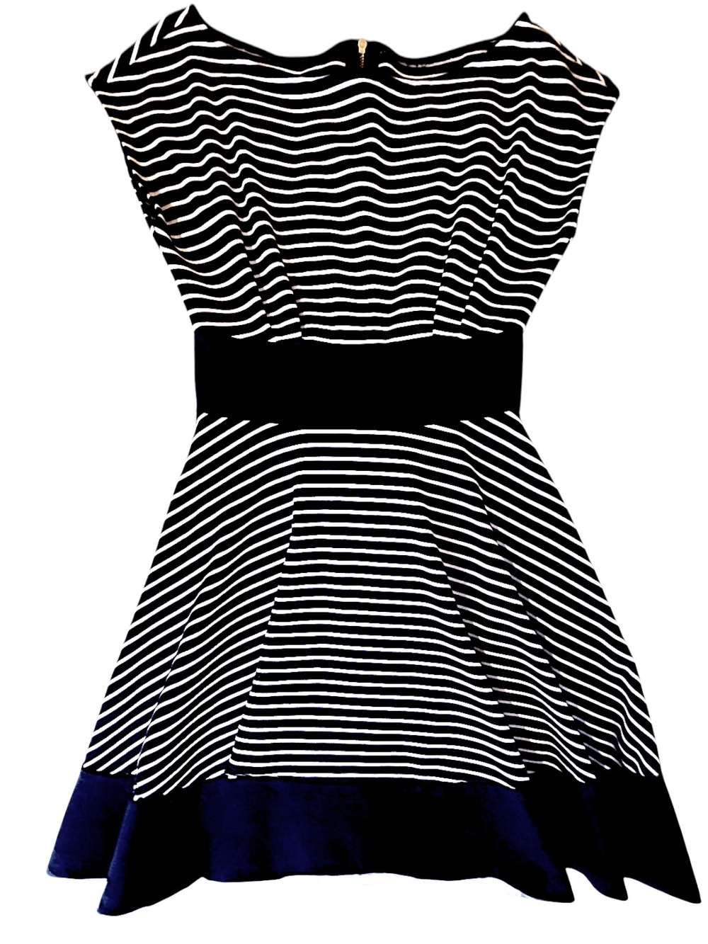 kate spade Navy and White Striped Top with Yellow Logo